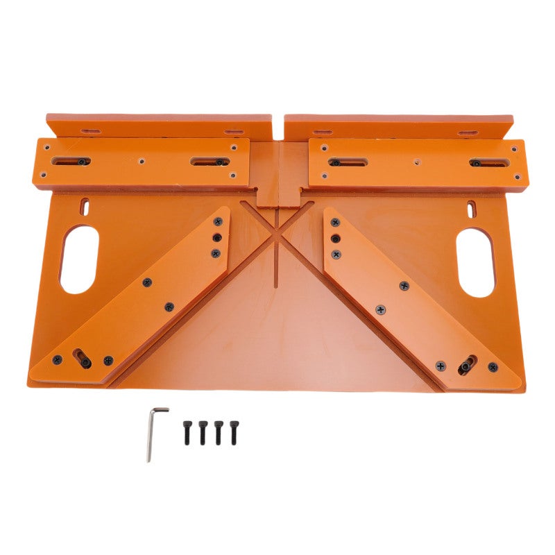 Miter Saw Guide 8mm Thickened Synthetic Cardboard Adjustable Clamping Length - Accurate 45/90 Degree Cuts Door Casing Cutting Guide for Diy Home Improvement Carpentry Woodworking - Image 1