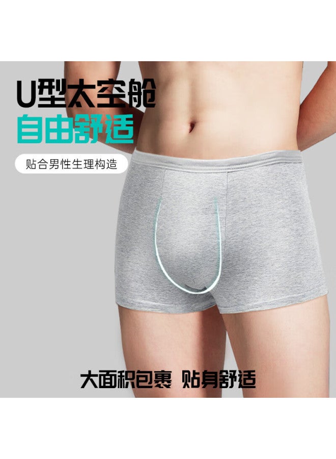 Nolansend Disposable Men's Boxer Briefs, 4-pack, 5a Antibacterial, No-wash Daily Disposable Travel Underwear, 2XL Size