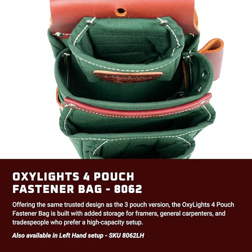 Occidental Leather OxyLights 4 Pouch Fastener Bag - Right Hand - 10 Pockets & Tool Holders - Made in USA - Image 2