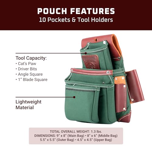 Occidental Leather OxyLights 4 Pouch Fastener Bag - Right Hand - 10 Pockets & Tool Holders - Made in USA - Image 3