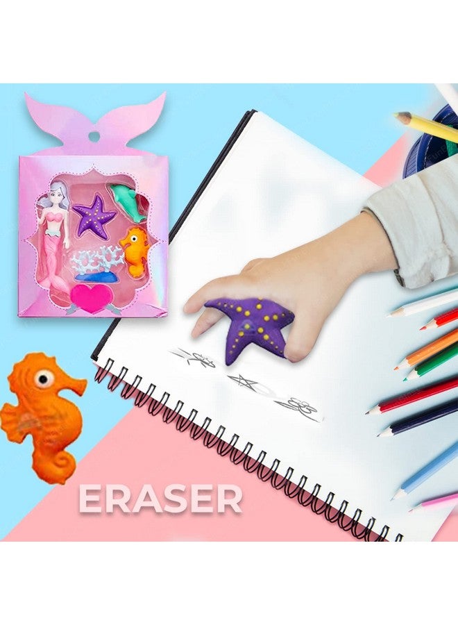FunBlast Mermaid & Ocean Animal Erasers for Kids - School Stationary Kit for Kids, Return Gifts for Kids-Random Designs - Image 2