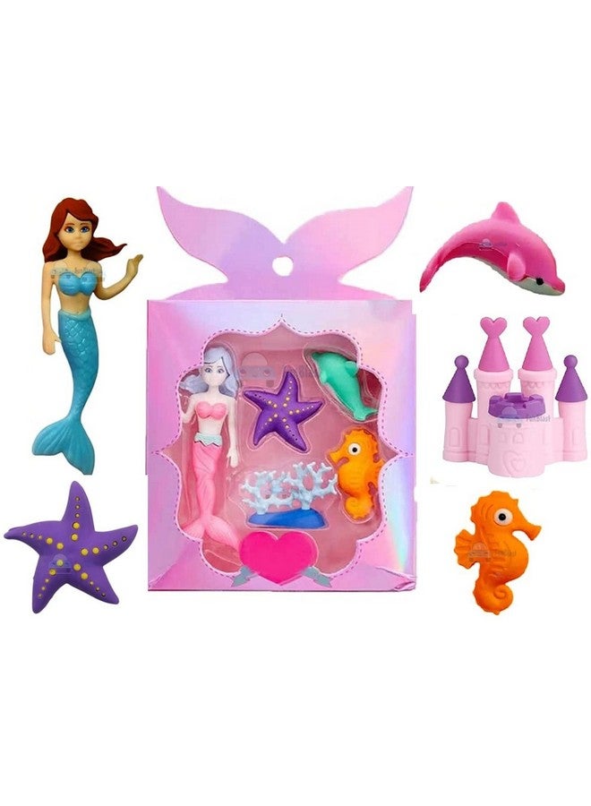 FunBlast Mermaid & Ocean Animal Erasers for Kids - School Stationary Kit for Kids, Return Gifts for Kids-Random Designs - Image 1