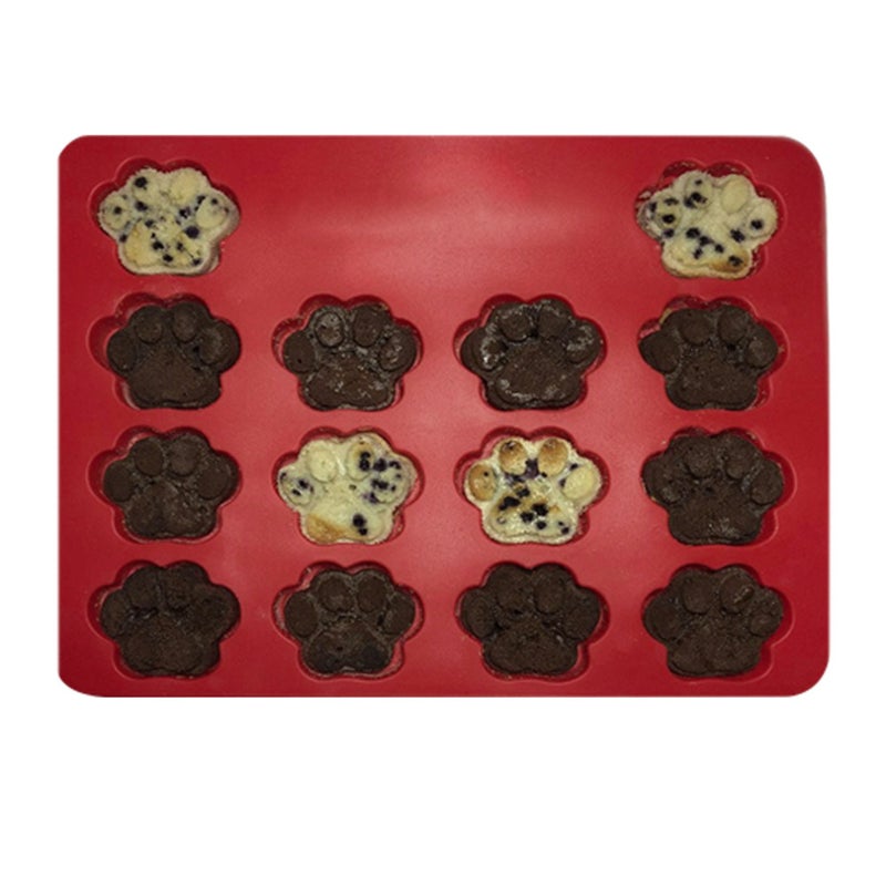 2pcs Dog Footprint Paw Silicone Biscuit Candy Chocolate Cake DIY Mould Tools - Image 5