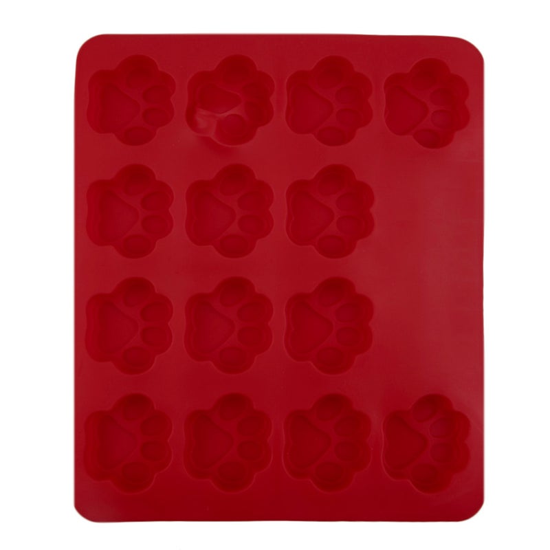 2pcs Dog Footprint Paw Silicone Biscuit Candy Chocolate Cake DIY Mould Tools - Image 2