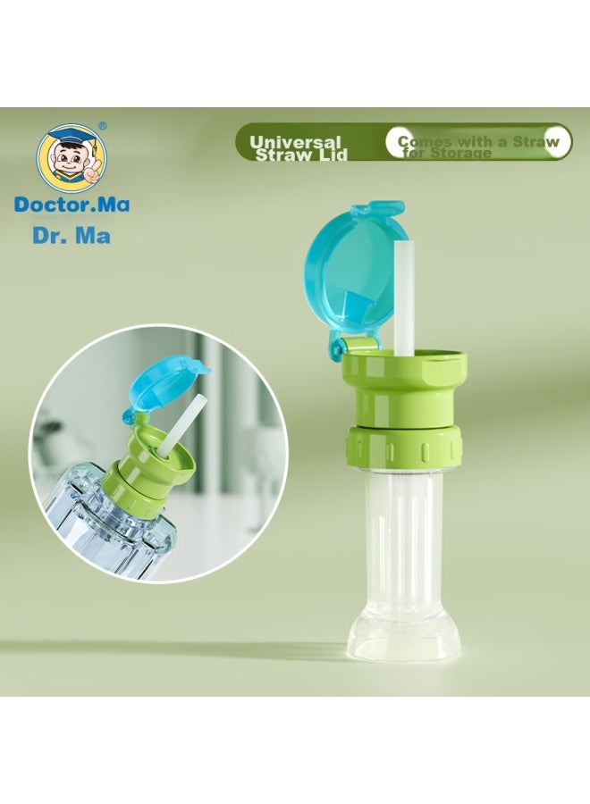 Doctor Ma Dr. Ma Children's Mineral Water Straw Lid Converter, Portable Straw, Baby Drinking Aid, Beverage Bottle Converter Mouth, Universal - Image 1
