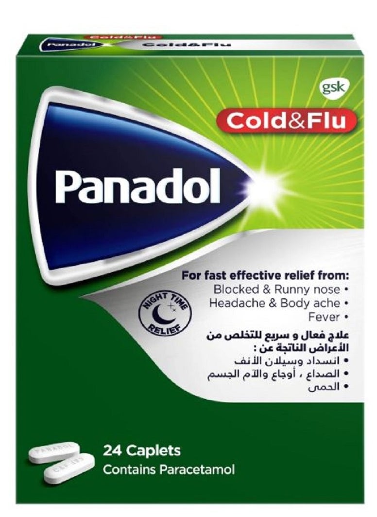Panadol Cold And Flu Night Time 24 Caplet  - Image 1