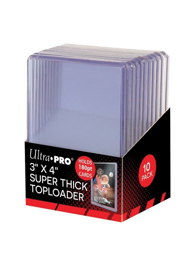 Ultra Pro 3" X 4" Super Thick 180PT Toploader, Polyvinyl Chloride, 10ct