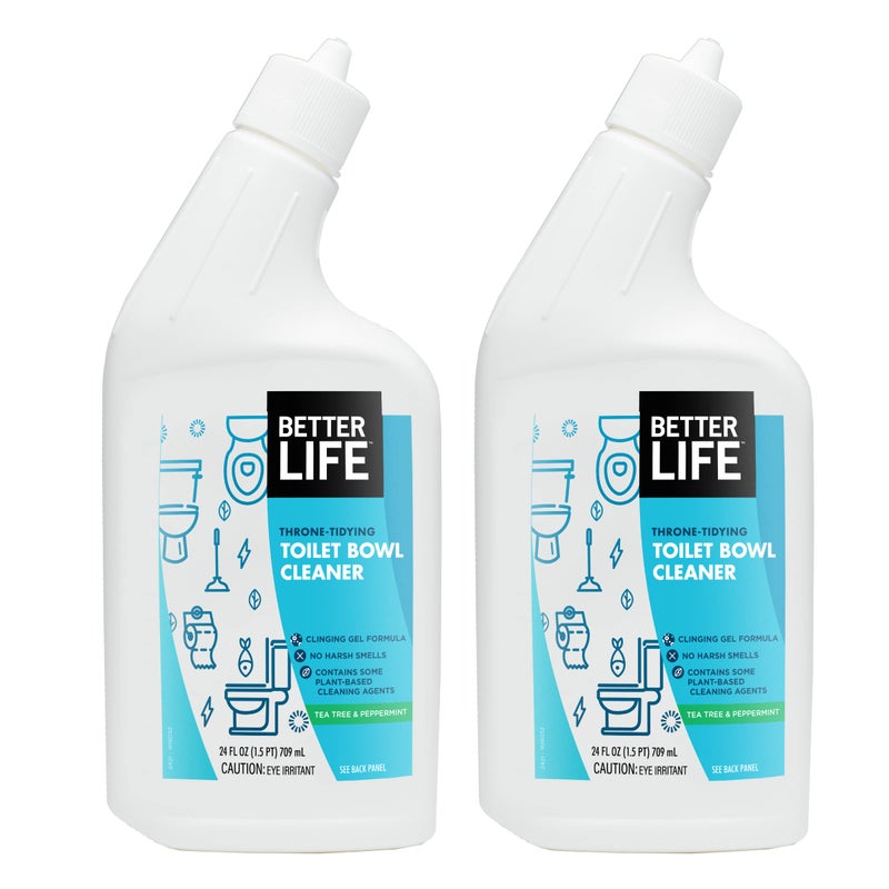Better Life منظف مرحاض طبيعي من بيتر لايف، برائحة شجرة الشاي والنعناع، 24 أونصة سائلة (عبوة من 2) - Image 1