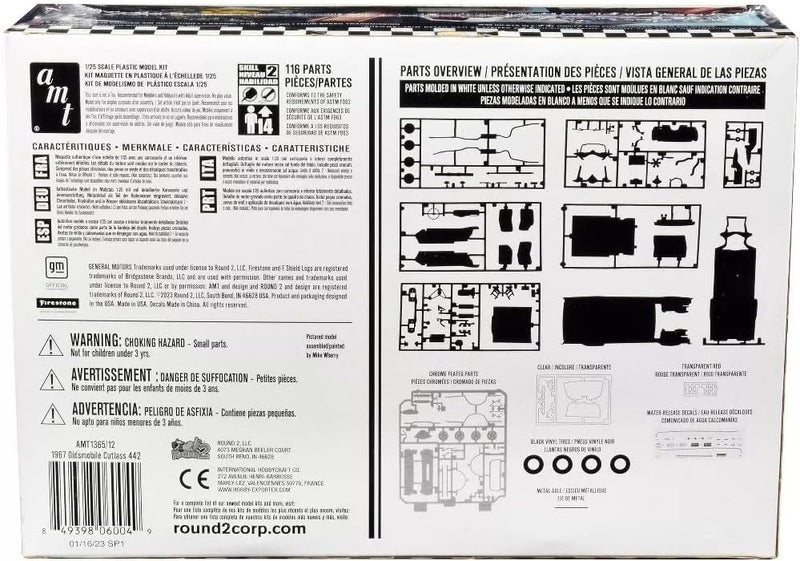 AMT 1967 Oldsmobile 442 125 Scale Model Kit - Image 4