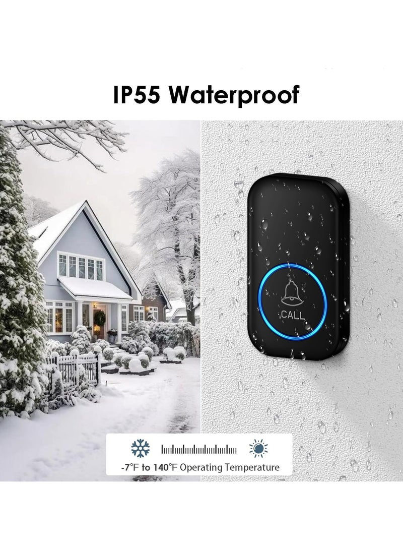 CMGTYYD Waterproof Wireless Doorbell, Wireless Call Button, 1000+ Foot SOS Pager, IP55 Waterproof, 52 Melodies - Image 3