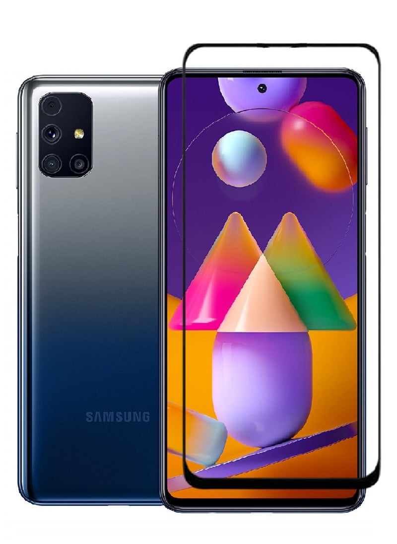 AINA Tempered Glass Screen Protector 5D Designed For Samsung Galaxy M31s Full Glue Edge to Edge Full Screen Coverage And Bubble Free - Image 1