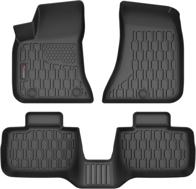 AUTOBULL All Weather Floor Mats for 2011-2023 Dodge Charger RWD & Chrysler 300 - Custom Fit TPE Liners, Black - Image 1