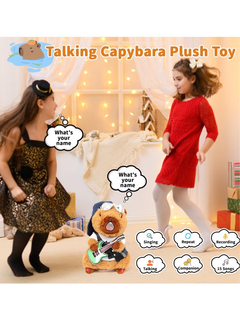 Zikra Capybara Plush Musical Dancing Baby Toy, Capybara Stuffed Animals Singing Capybara Plushie Funny Electric Toy, Stuffed Capybara Toy Boys Girls - Image 2
