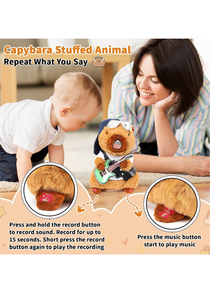 Zikra Capybara Plush Musical Dancing Baby Toy, Capybara Stuffed Animals Singing Capybara Plushie Funny Electric Toy, Stuffed Capybara Toy Boys Girls - Image 3