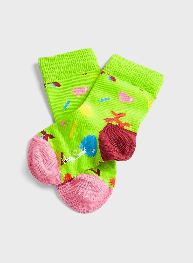Happy Socks Kids 2 Pack Candy And Balloons Socks Gift Box