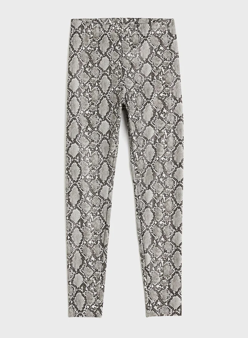 H&M Printed High Waist Leggings