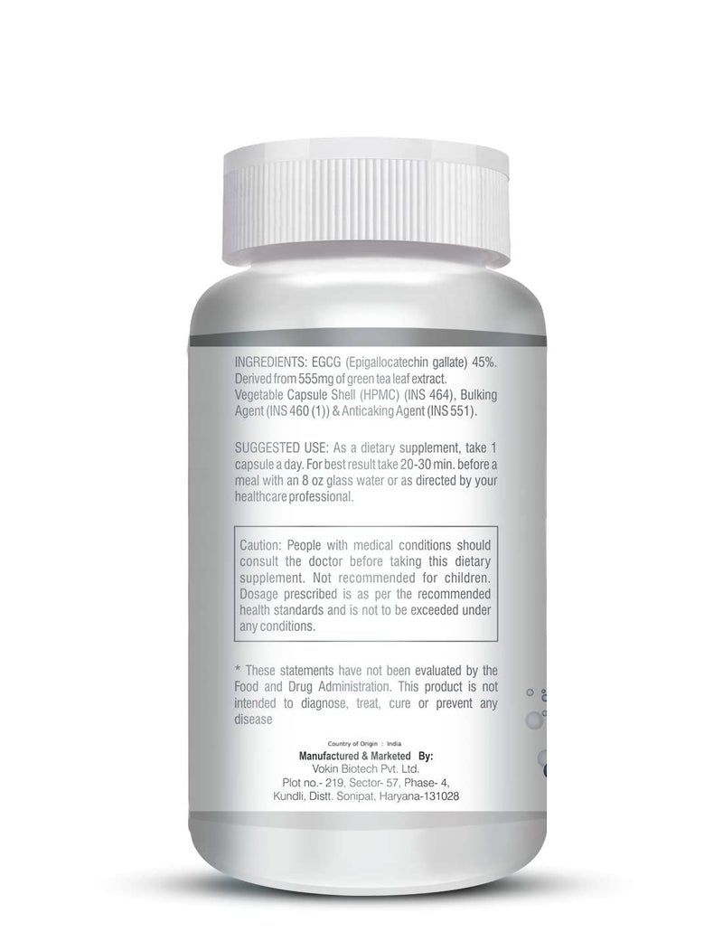 Vokin Biotech EGCG from Green Tea Leaf Extract 500mg EGCG - Antioxidant Support – 90 Capsules - Image 2