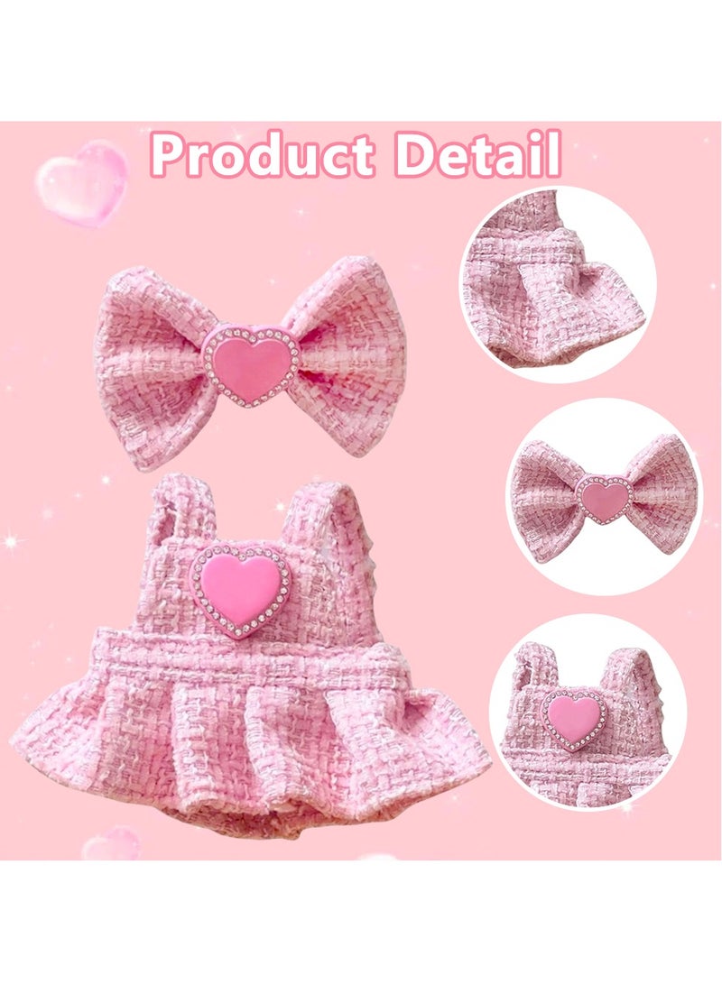 NINI Clothes & Outfit Set with 17cm Dolls, Black Doll Accessories with Dress Ribbon Hair Clip for Dolls Premium Outfit, Birthday Holiday Present Best Gifts for Girls Kids - Image 3