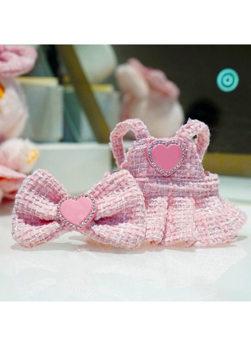 NINI Clothes & Outfit Set with 17cm Dolls, Black Doll Accessories with Dress Ribbon Hair Clip for Dolls Premium Outfit, Birthday Holiday Present Best Gifts for Girls Kids - Image 4