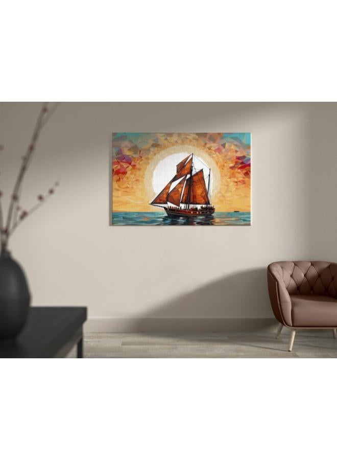 Home Gallery Gold Sail Abstract Landscape Printed canvas wall art 120x80 