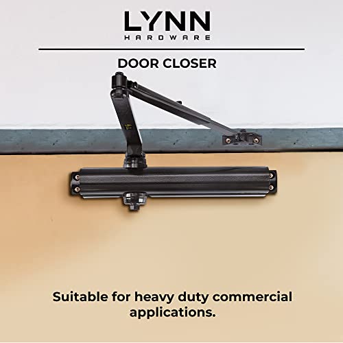 LYNN HARDWARE Heavy Duty Commercial Door Closer, DC8016 Automatic Door Closer, Surface-Mounted Auto Door Closer, Size 1-6 Commercial Door Closer Heavy Duty for Heavy Traffic Areas, Dark Bronze - Image 5