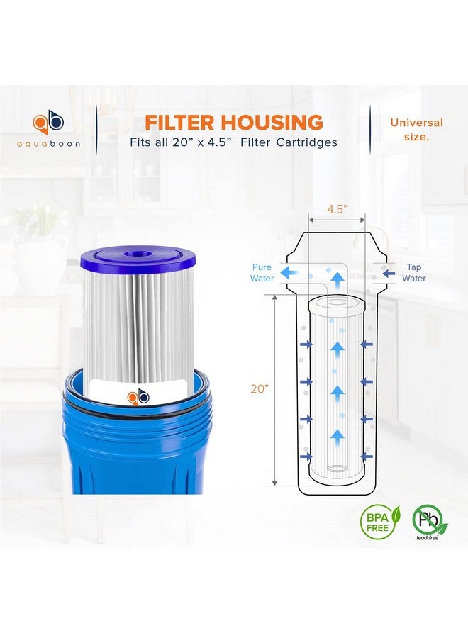 Aquaboon 1 Micron Whole House Pleated Sediment Water Filter Cartridge 20x4.5 Well Filter Replacement Compatible with ECP5-20BB, SPC-45-1005, 2 Pack - Image 2