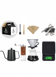 DIYANOO V60 Coffee Maker Coffee Set 11 Pieces Espresso Set with 600mm Espresso Pot for Coffee Table Kitchen Camping  - Image 1