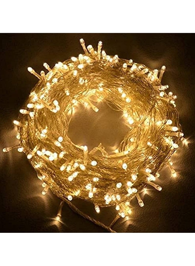 شريط إضاءة للزينة مكون من 100 مصباح LED أبيض دافئ 10متر