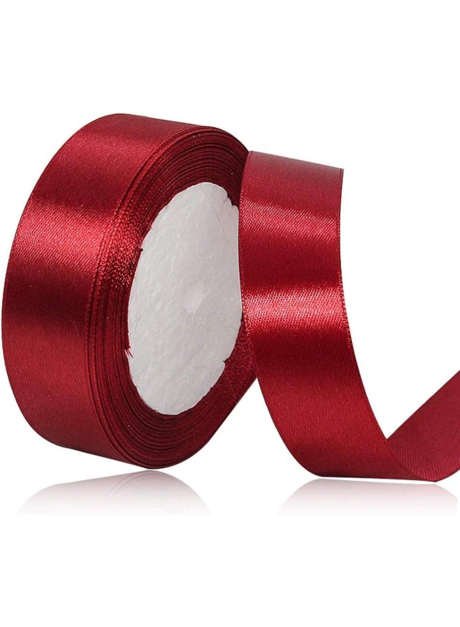 شارك الحب شريط ساتان 24 مم - طول 25 ياردة - مهرون - شريط حرفة ناعم ولامع لتغليف الهدايا، الزينة، الأعمال اليدوية والخياطة