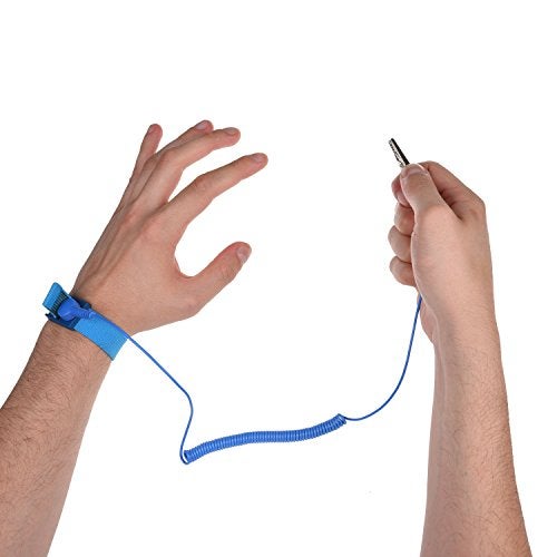 ECO-FUSED Anti Static Wrist Straps - 3 Pack - Reusable Anti-Static Wrist Straps Equipped with Grounding Wire and Alligator Clip - Enables You to Ground Yourself(2x Black + 1x Blue) - Image 5