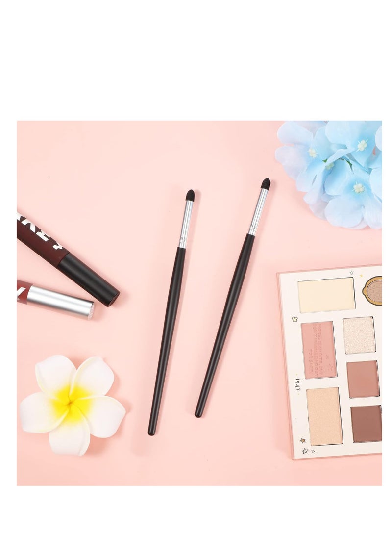 Zubebe 2 Pcs Eyeliner Smudge Brush Pencil Soft Makeup Tool Eyeshadow Blending Brush Eye Pencil Brush Eyeliner Smudge Tool Set for Eyeliner Blending Eye Shadow Liner (Sponge, 6.2 Inch) - Image 3