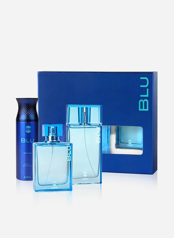 اجمل 3-Piece Blu Perfume Gift Set For Men