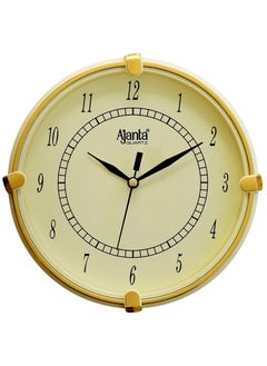 Ajanta Ajanta Plastic Abstract Round Analog Wall Clock (189 X 39.5 X188.5 mm), Ivory)  - Image 1