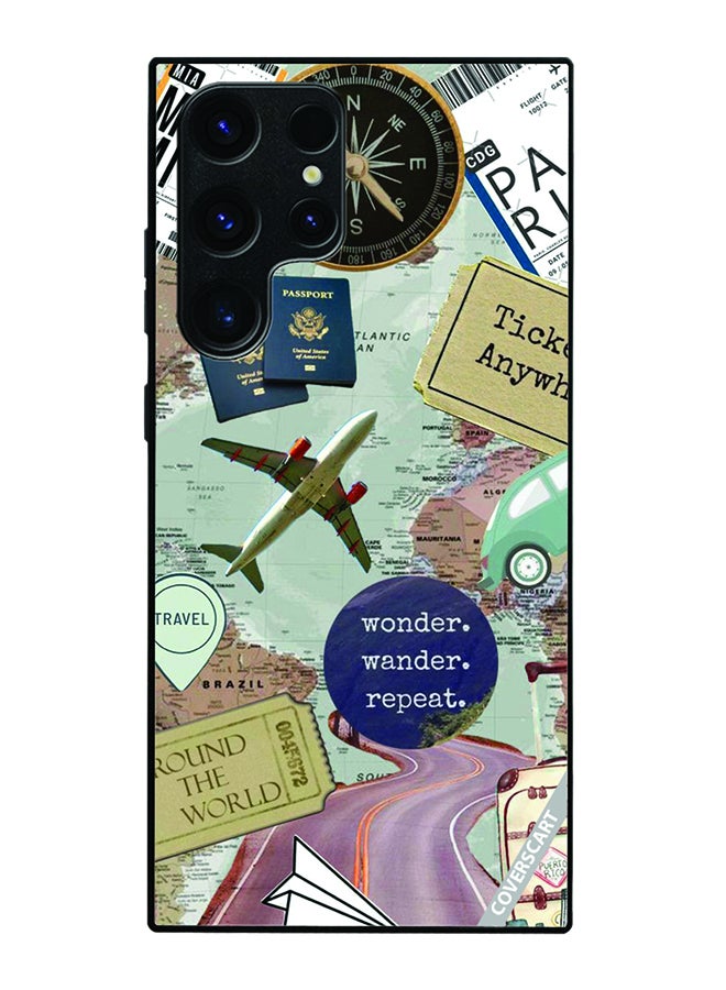 COVERSCART Protective Case Cover For Samsung Galaxy S25 Ultra Travel Theme Design Multicolour