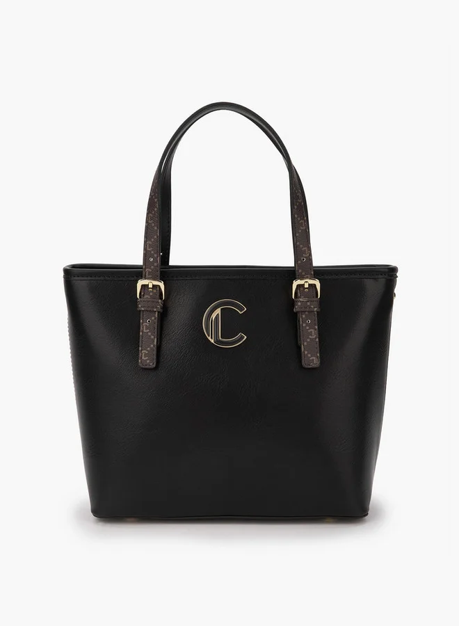 لو كونفورت Solid Tote Bag with Printed Handles