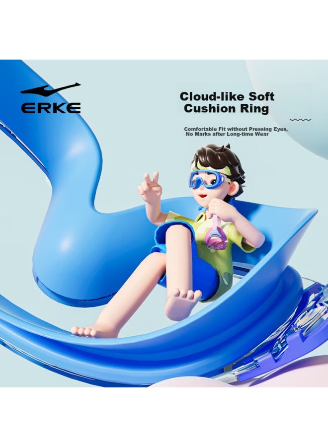 Erke Children'S Large Frame Swim Goggles High Definition Anti-Fog Waterproof Swimming Diving Goggles Boys Girls Kids Swimming Equipment Creamsicle Orange - Image 2