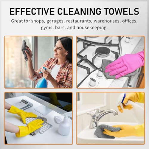 KHOLAD Microfiber Cleaning Cloth Multipurpose Cleaning Cloth Roll Pre-Cut Tear Away Microfiber Cleaning Cloth Roll Kitchen Cloth for Cleaning Highly Absorbent Reusable (Grey - 20 Count) - Image 5