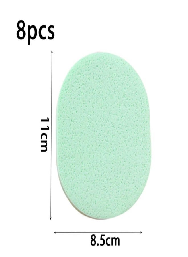 Doberyl 8Pcs Face Cleansing Sponge Puff Makeup Washing Pad Deep Cleansing Makeup Removal Sponge Cosmetic Beauty Wet Wipes - Image 2