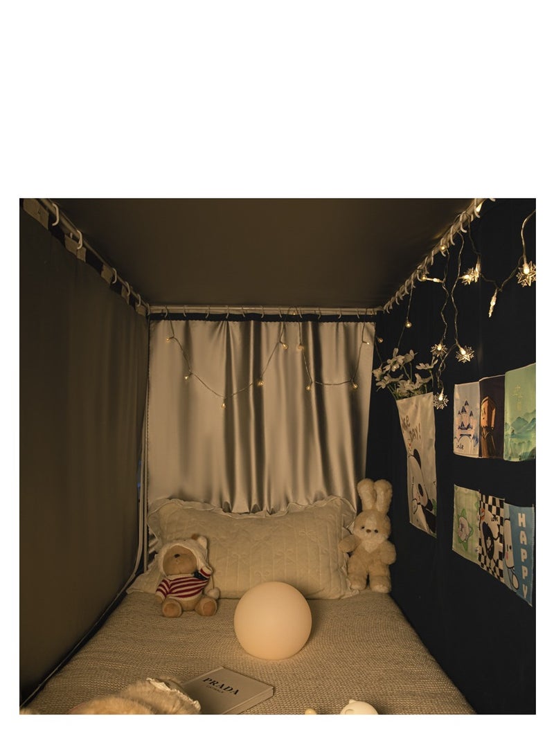 Y&D Bed Canopy Tents Curtain Blackout Curtain Single Bed Tent Curtain Student Shading Cloth Bed Canopy Mosquito Net Student Sleep Privacy Protection - Image 2