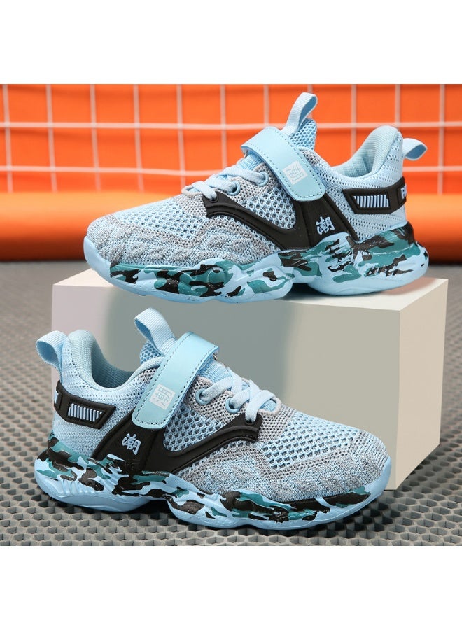 NIBEMINENT Children's Casual Shoes Boys' Breathable Sports Shoes Autumn Mesh Children's Velcro  Student Anti Slip Running Shoes - Image 2