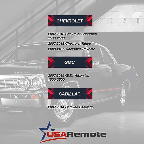 USARemote fits Chevy Tahoe Suburban/GMC Yukon Key Fob Keyless Entry Remote Start 2014 2015 2016 2017 (Set of 2) - Image 4