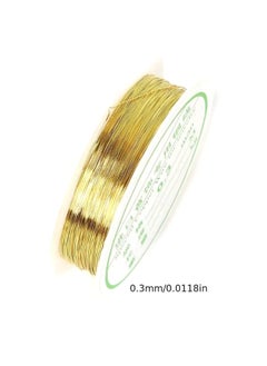 Generic 0.3mm 10 Roll Gold Color Jewelry Copper Wire Strong Alloy Copper Wire Metal Wire DIY Cloisonne Blue Craft Making, Handmade Copper Coil Jewelry Making  - Image 1