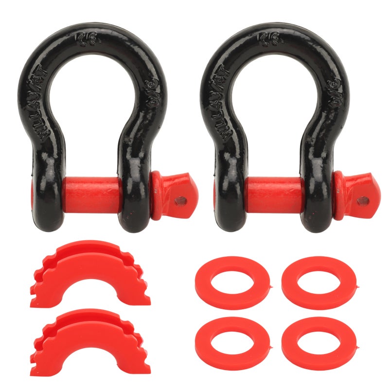 D Ring Shackles 4.75T Capacity Heavy Duty Towing Shackles - 19T Breaking Load Pin Anchor Shackle for Off Road Recovery Towing Boating - Image 1