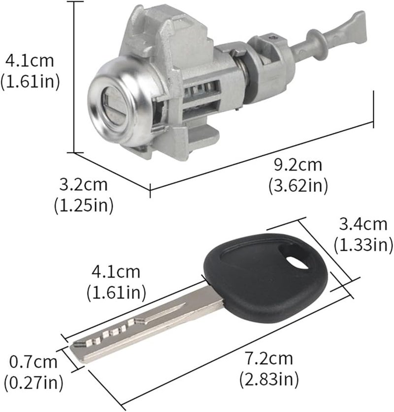 Front Left Door Lock Cylinder With Key Set 81970 1WA00 For Kia Rio 2012 2017 Replacement - Image 4