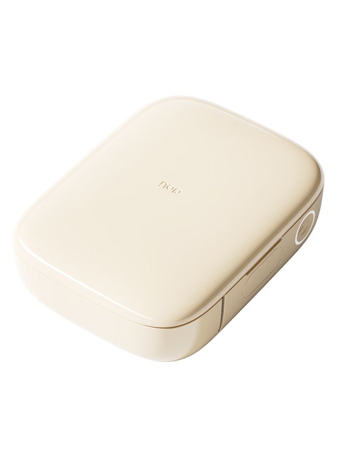 Deli Q10 Milk Tea Color Portable Thermal Label Printer For Home Use, Journal Name Stickers, Storage Labels, Price Tags, Food Labels Printer With Mobile Bluetooth Connectio