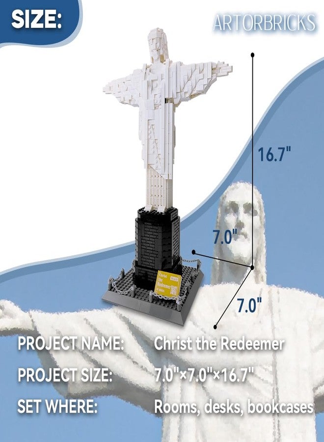 ArtorBricks Architectural Christ The Redeemer Large Collection Building Set Model Kit and Gift for Adults (973 Pieces) - Image 2