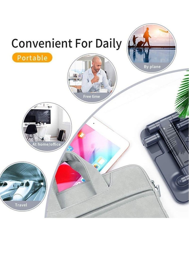 Generic - Adjustable Cell Phone Stand, Foldable Portable Phone Stand Phone Holder for Desk, Desktop Tablet Stand Compatible with Mobile Phone/iPad/Tablet - Image 1