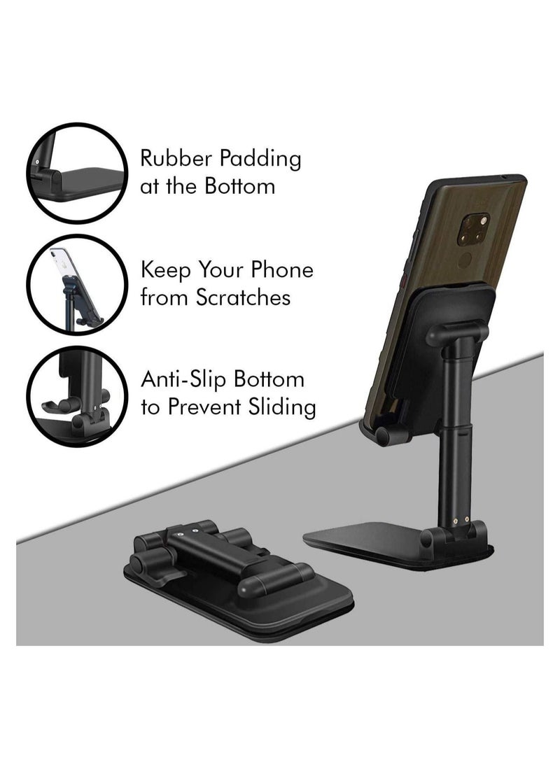 Generic - Adjustable Cell Phone Stand, Foldable Portable Phone Stand Phone Holder for Desk, Desktop Tablet Stand Compatible with Mobile Phone/iPad/Tablet - Image 1