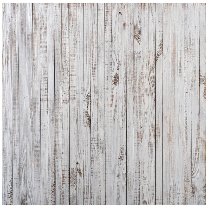 WOLADA 8x8FT Vintage Wood Backdrop Retro Rustic White Gray Wooden Floor Backdrops for Photography Kids Adult Photo Booth Video Shoot Vinyl Studio Prop 11890