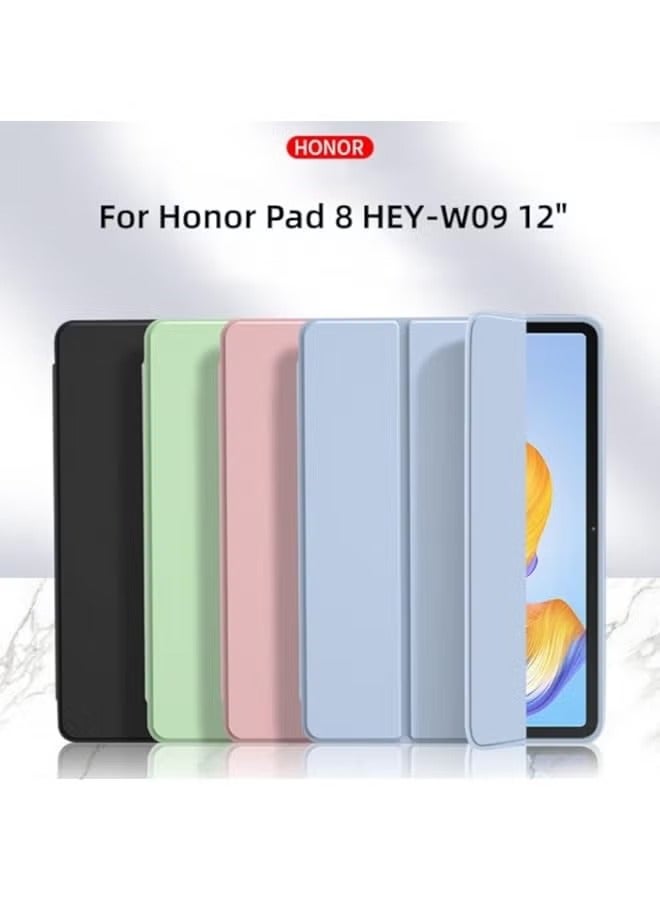 بروماس حافظة متوافقة مع Honor Pad 8 مقاس 12 بوصة، حافظة Honor Tablet 8 مقاس 12.0 بوصة، غطاء واقٍ نحيف ثلاثي الطيات، حافظة كمبيوتر لوحي ذكية قابلة للطي من السيليكون الناعم، تنبيه/غفو تلقائي (أزرق داكن) - Image 2